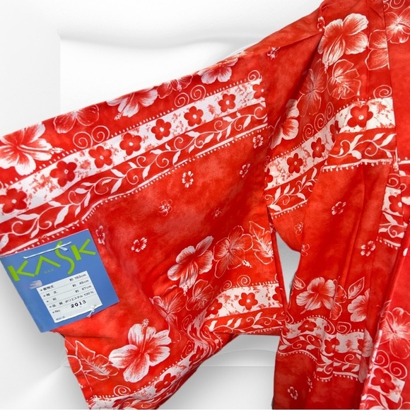 Japanese Yukata Kimono Japanese Women Kimono Robe Hawaiian Hibiscus Spring - Picture 7 of 14